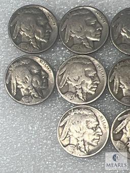 10 Buffalo Nickels All In 1920's