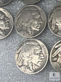 10 Buffalo Nickels All In 1920's