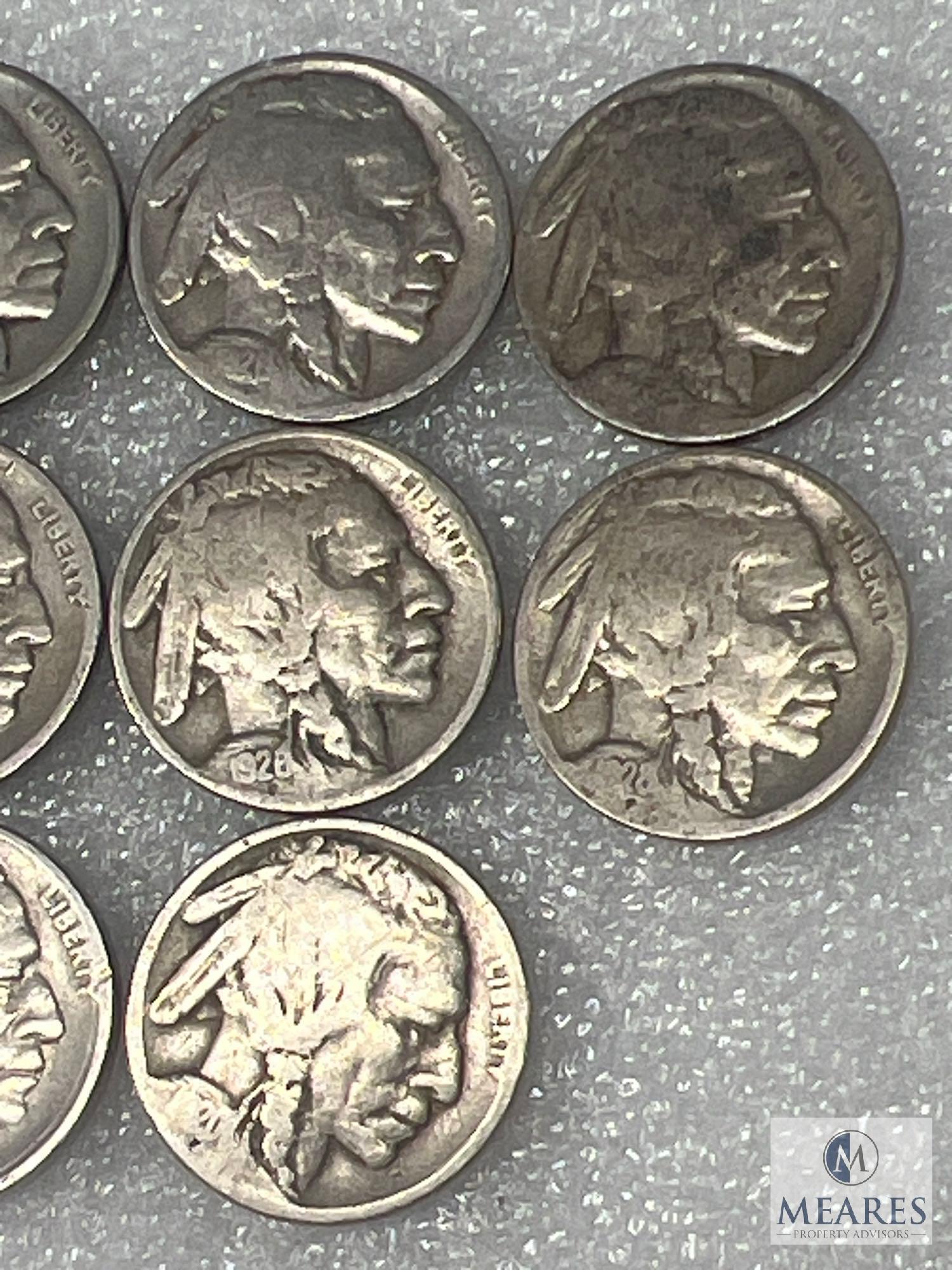 10 Buffalo Nickels All In 1920's