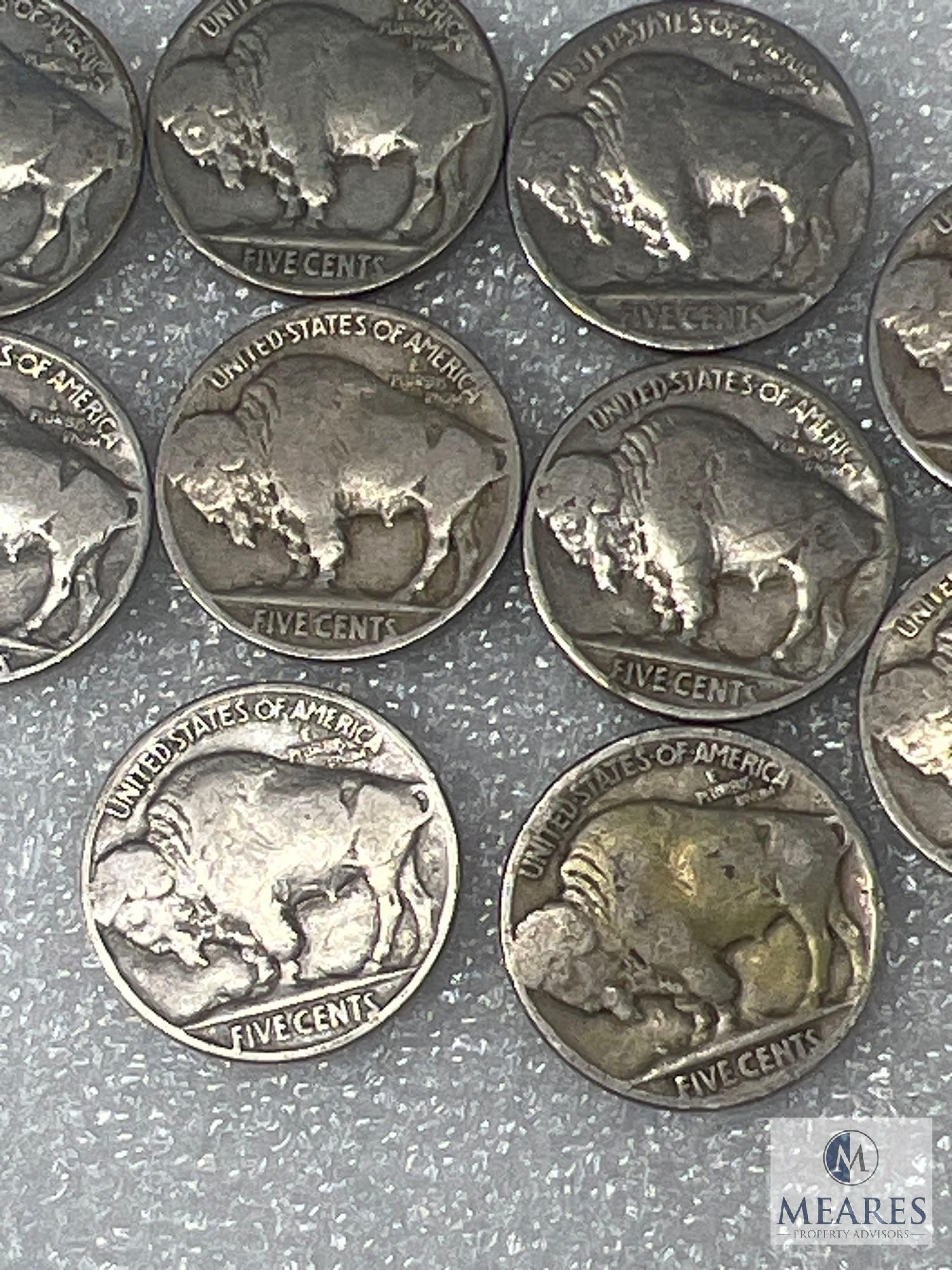 10 Buffalo Nickels All In 1920's