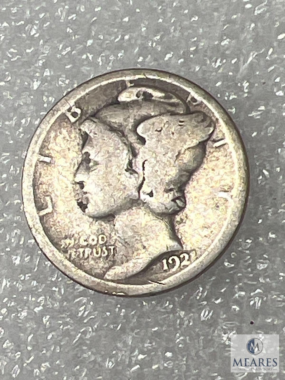 1921 Mercury Dime, G-Key Date