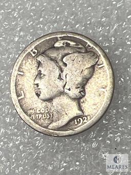 1921 Mercury Dime, G-Key Date