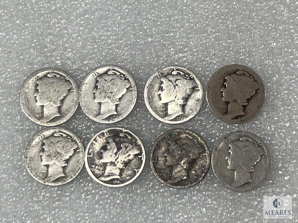 Eight Mercury Dimes