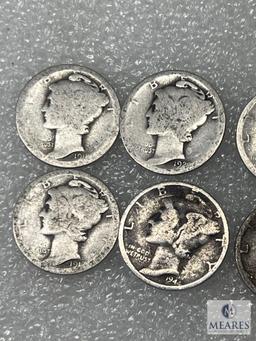 Eight Mercury Dimes