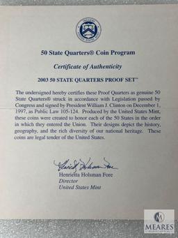 2003 Proof State Quarter Set, Original Mint Package