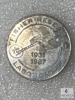 1931-1987 Fisher Microscope/Research Lab 1/2 Dollar Size Token