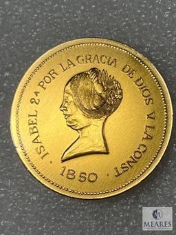 Spain Commemorative Token BU Dollar Size