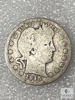 1915-D Barber Quarter, Average Circulation