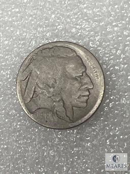 Five 1916 Buffalo Nickels, Restored Dates