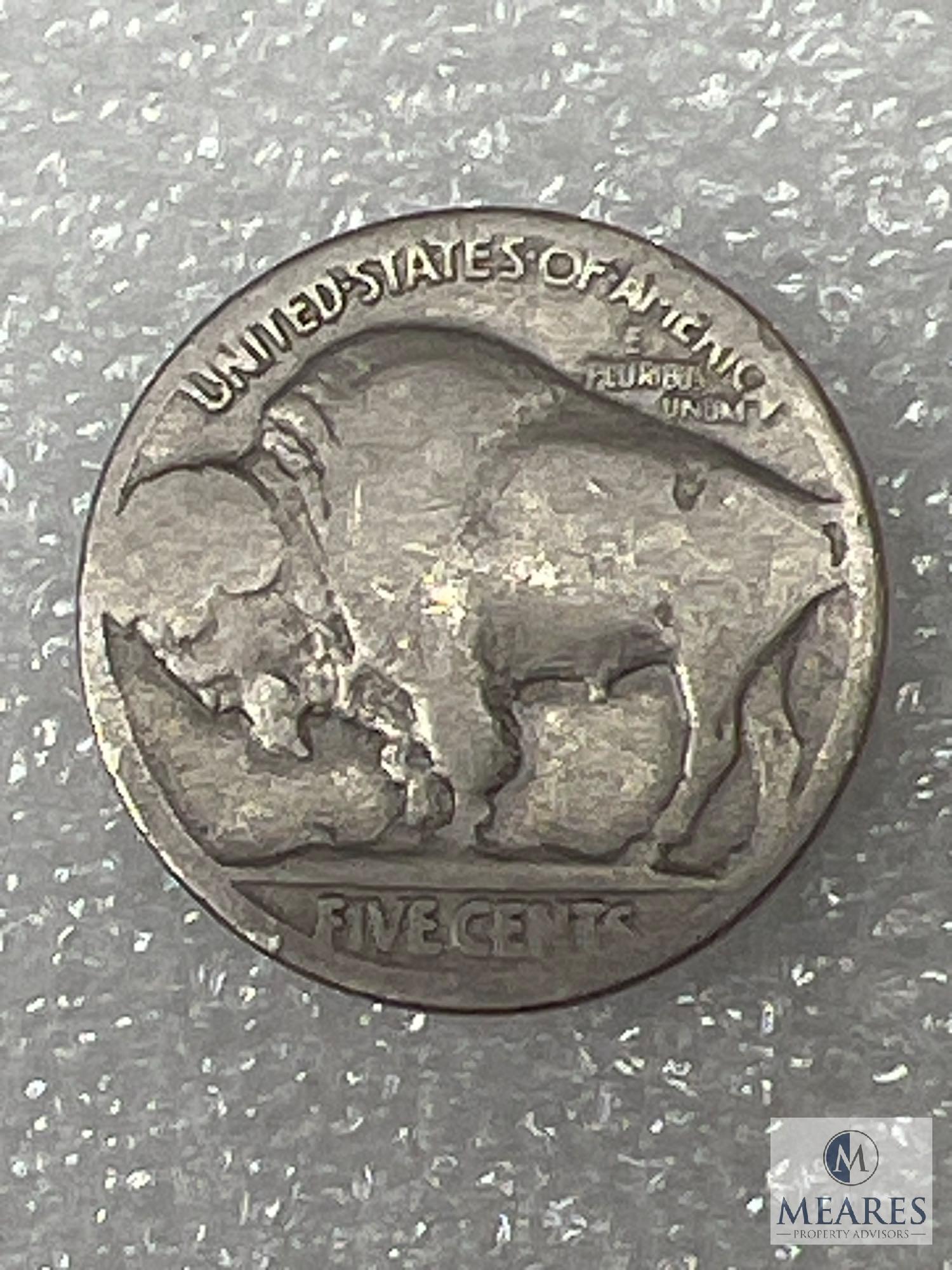 Five 1916 Buffalo Nickels, Restored Dates