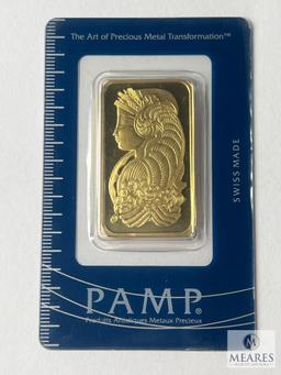 PAMP Suisse One Troy Ounce, 999.9 Fine Gold Bar, 962284