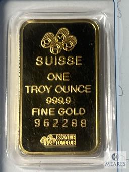 PAMP Suisse One Troy Ounce, 999.9 Fine Gold Bar, 962288