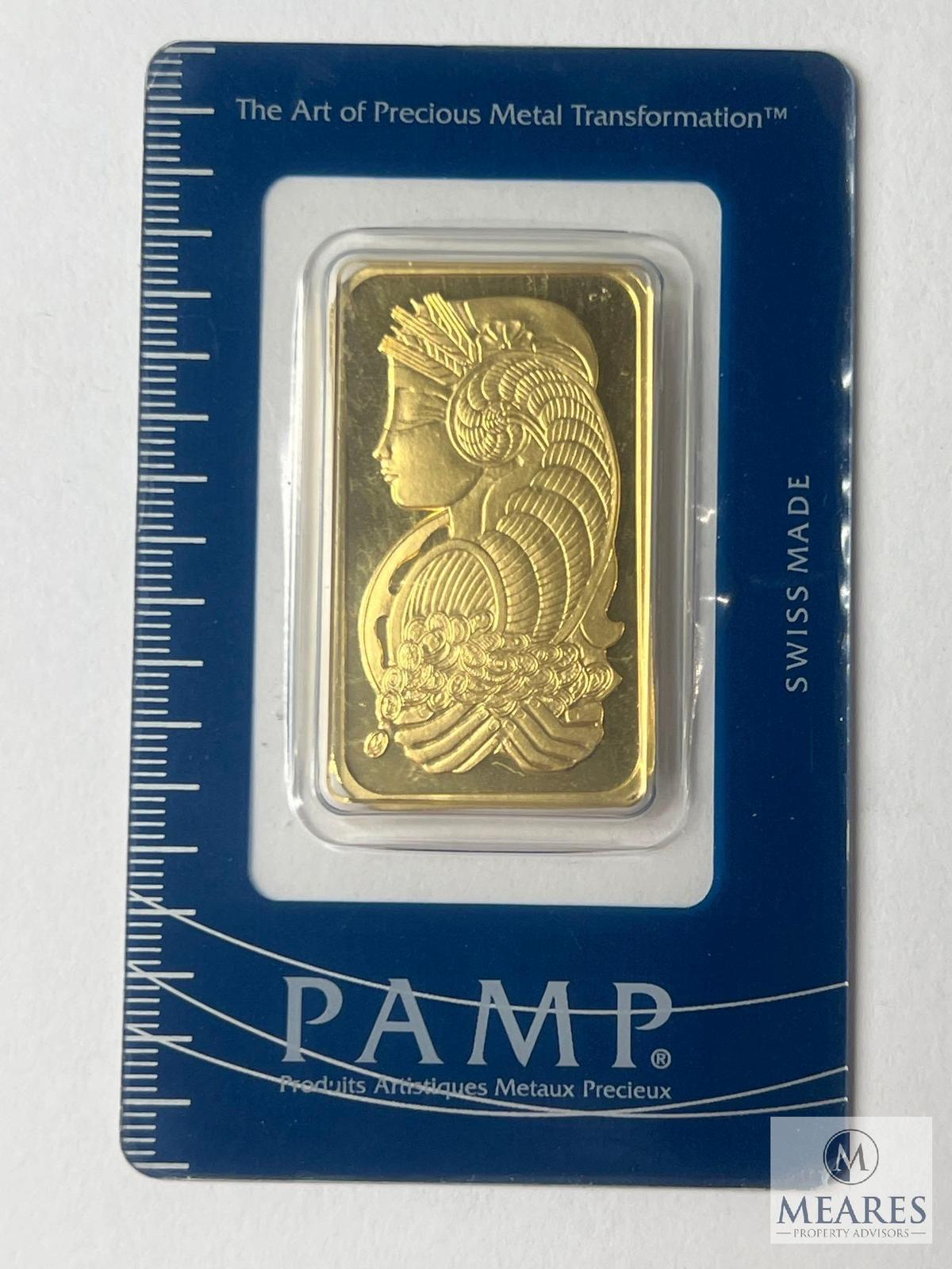 PAMP Suisse One Troy Ounce 999.9 Fine Gold Bar, 962285