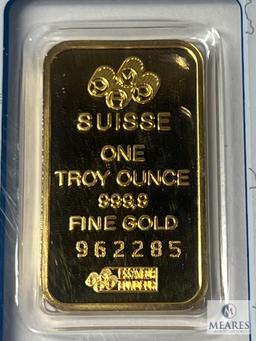 PAMP Suisse One Troy Ounce 999.9 Fine Gold Bar, 962285