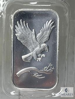 Group of 10: Silvertowne Eagle Silver Ingots, One Troy Ounce .999 Fine Silver Each