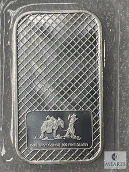 Group of 10: Silvertowne Eagle Silver Ingots, One Troy Ounce .999 Fine Silver Each