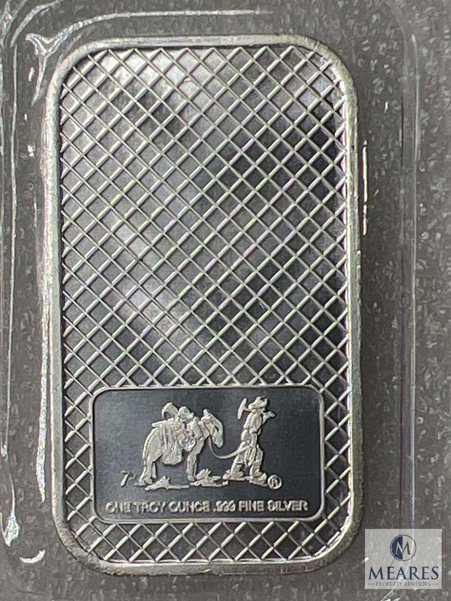 Group of 10: Silvertowne Eagle Silver Ingots, One Troy Ounce .999 Fine Silver Each