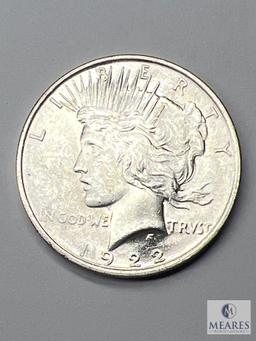 1922 Peace Silver Dollar