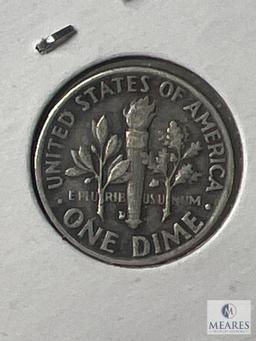Four 1957 P and D Roosevelt Dimes
