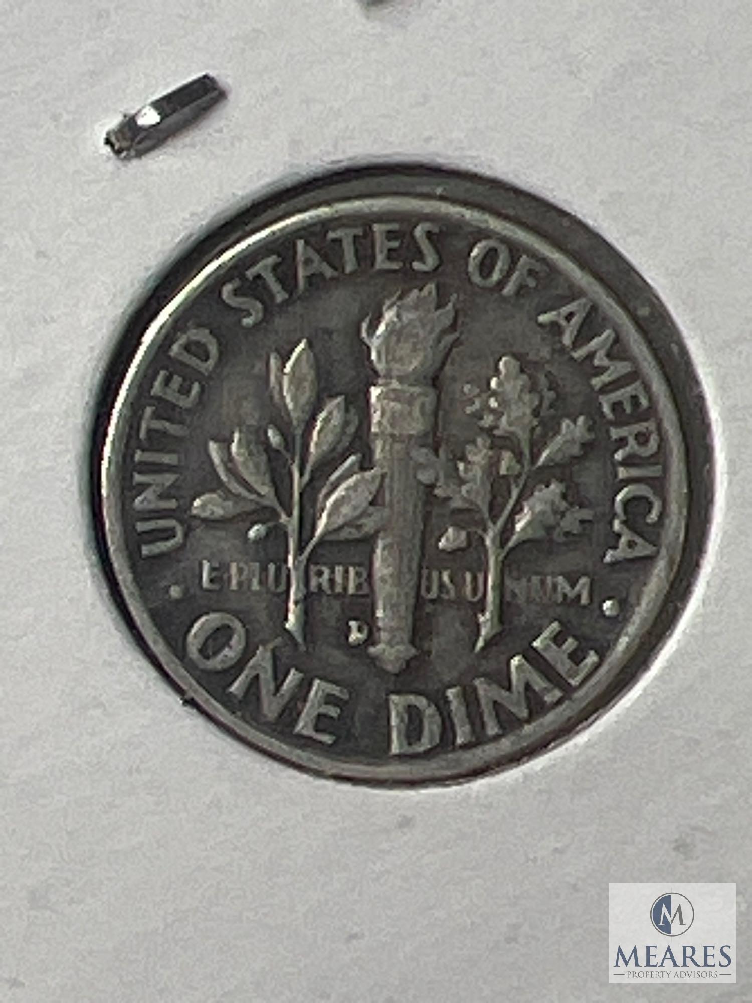 Four 1957 P and D Roosevelt Dimes