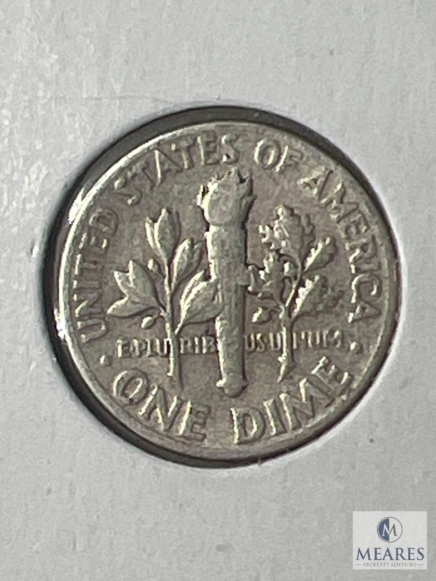 Four 1957 P and D Roosevelt Dimes