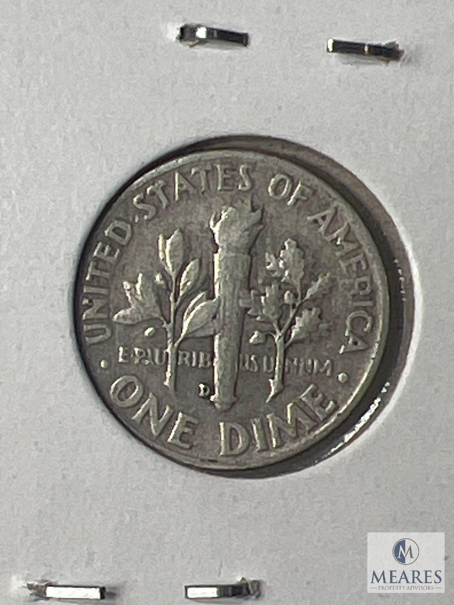 Four 1957 P and D Roosevelt Dimes