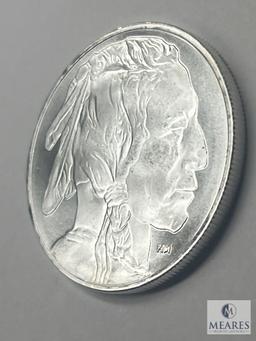 HM Silver Bullion Round, One Troy Ounce, 999 Fine Silver