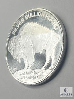 HM Silver Bullion Round, One Troy Ounce, 999 Fine Silver