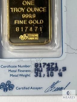 PAMP Suisse One Troy Ounce, 999.9 Fine Gold Bar, 817471