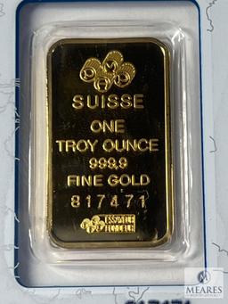 PAMP Suisse One Troy Ounce, 999.9 Fine Gold Bar, 817471