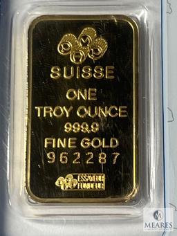 PAMP Suisse One Troy Ounce, 999.9 Fine Gold Bar, 962287