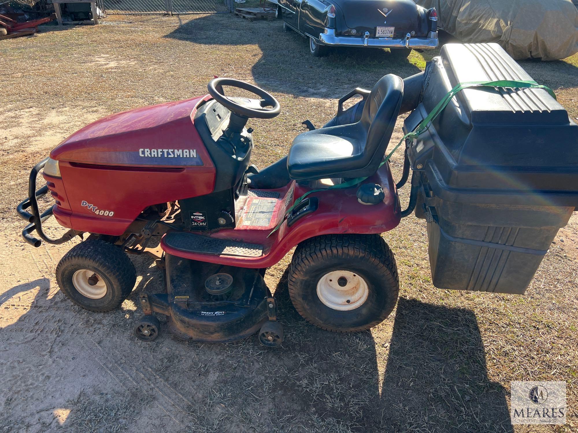 Craftsman DYT4000 Riding Lawn Mower with Rear Bagger