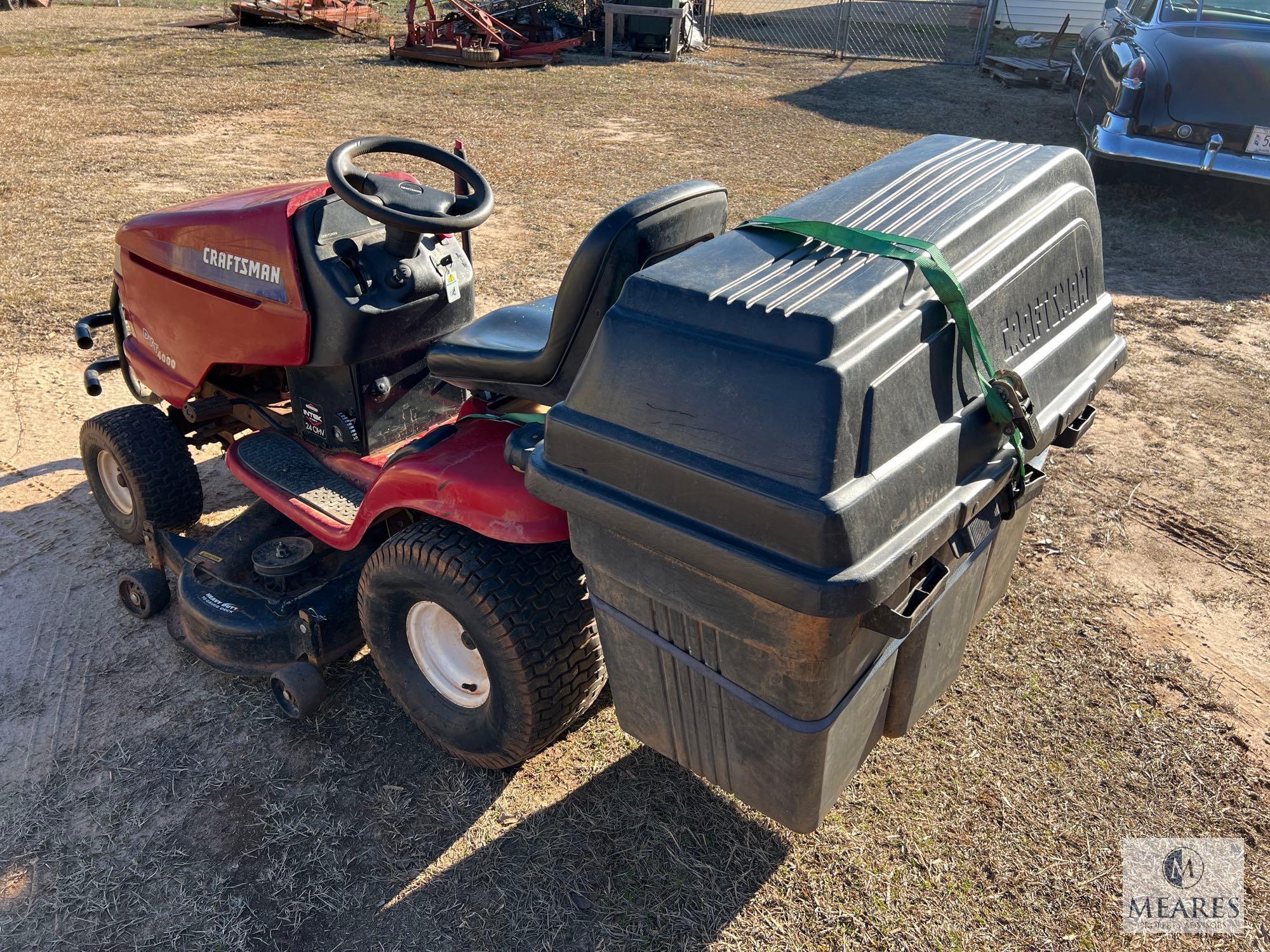 Craftsman DYT4000 Riding Lawn Mower with Rear Bagger