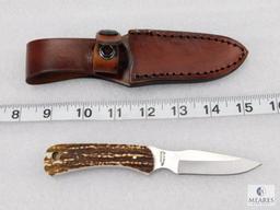 New Schrade Uncle Henry Fixed Blade Hunter with Leather Sheath
