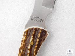 New Schrade Uncle Henry Fixed Blade Hunter with Leather Sheath