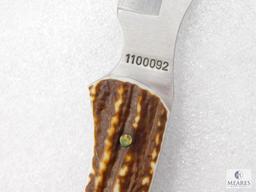 New Schrade Uncle Henry Fixed Blade Hunter with Leather Sheath
