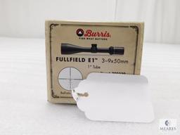 New Burris Fullfield E1 3-9x50mm Rifle Scope. Matte Finish and Ballistic Reticle