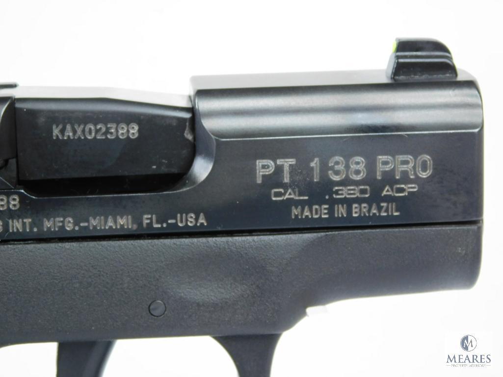 Taurus Model PT138 Pro Semi-Auto .380ACP Pistol (5462)