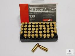 50 Rounds Aguila .38 Super Auto +P 130 Grain FMJ