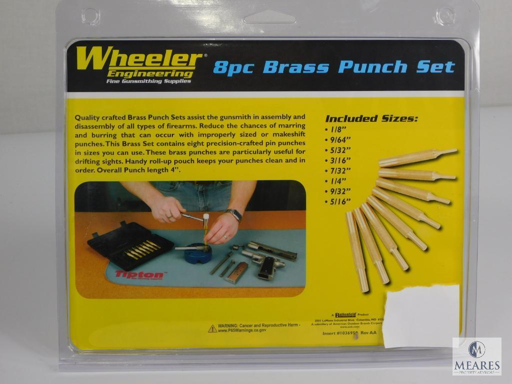 New Wheeler Precision Eight Piece Brass Gunsmith Punch Set