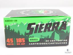 40 Rounds Sierra .45 ACP Self Defense Ammunition - 185-grain Hollow Point