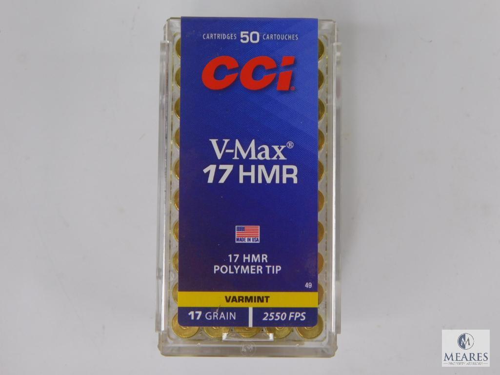 50 Rounds CCI 17 HMR Ammo. 17 Grain VMAX