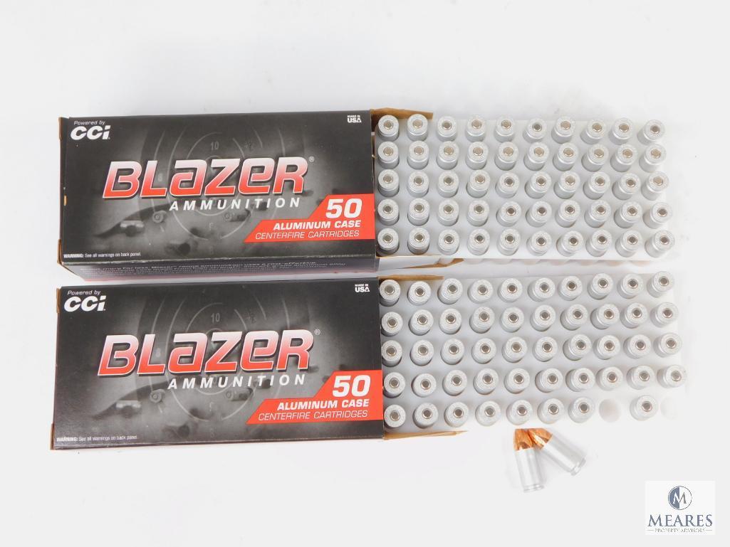 100 Rounds CCI Blazer 9mm Ammo. 115 Grain FMJ