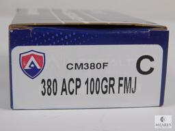 50 Rounds Atlanta Arms .380 ACP Match Ammo. 100 Grain FMJ