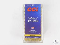 50 Rounds CCI 17 HMR Ammo. 17 Grain VMAX