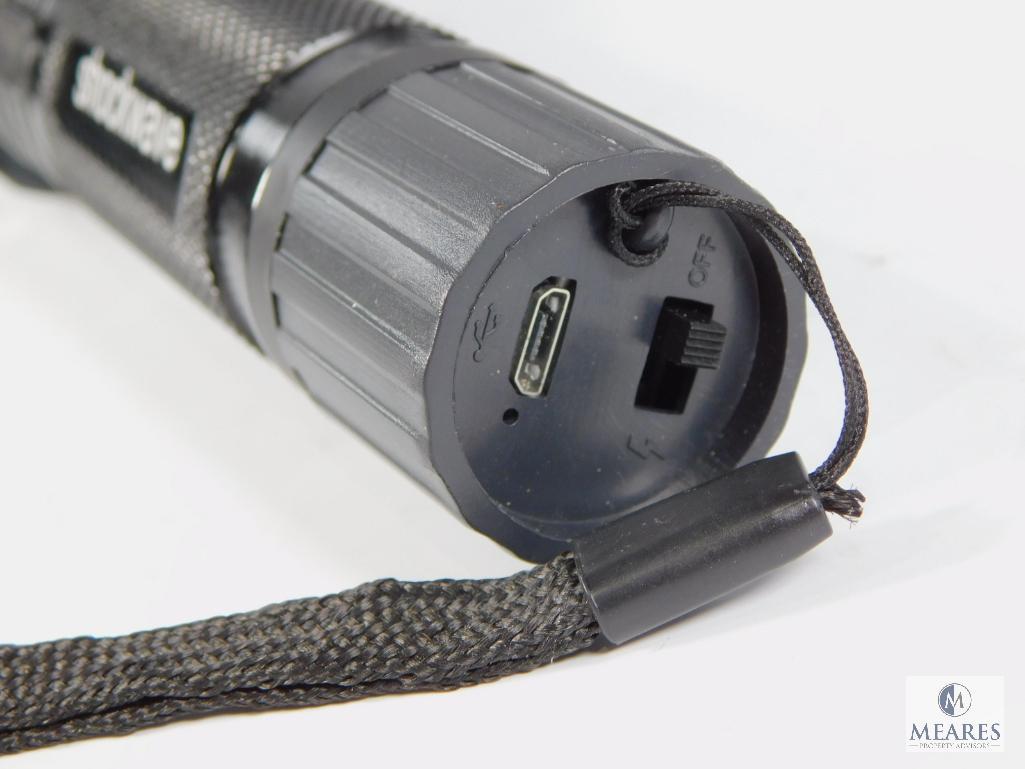 New Shock Wave Personal Protection Stun Gun & Flashlight, USB Rechargeable