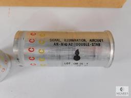 Lot of 10 AN-M40 Double Star Aircraft Illumination Signal Flares