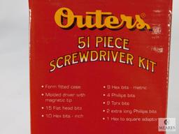 New Outers 51 Piece Screwdriver Kit in Form Fitted Case