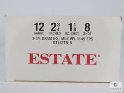 25 Rounds Estate Shotgun Shells, 12 Gauge 2 3/4", 1 1/8 Oz.