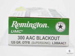 20 Rounds Remington UMC 300 AAC Blackout, 120 Grain OTFB (Supersonic)